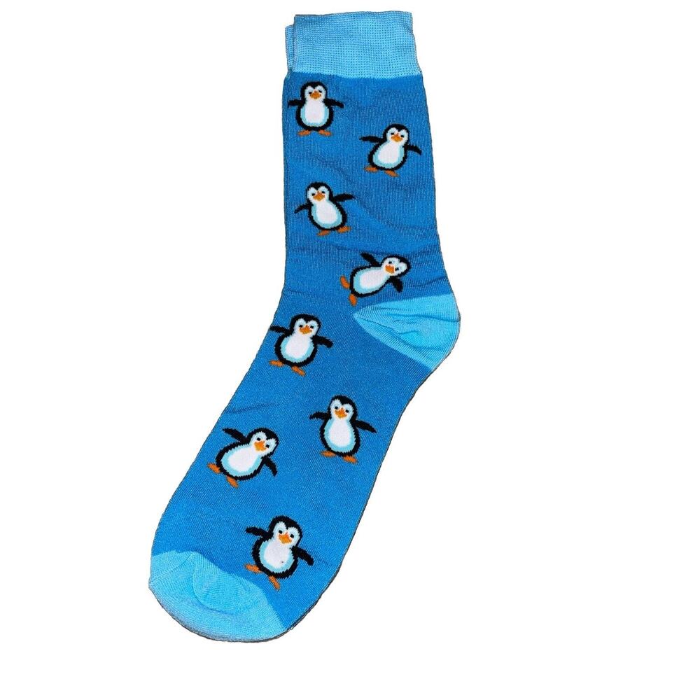 Penguin Blue Socks Brand New! one size fits US size 6-10 UNISEX/Men/Women